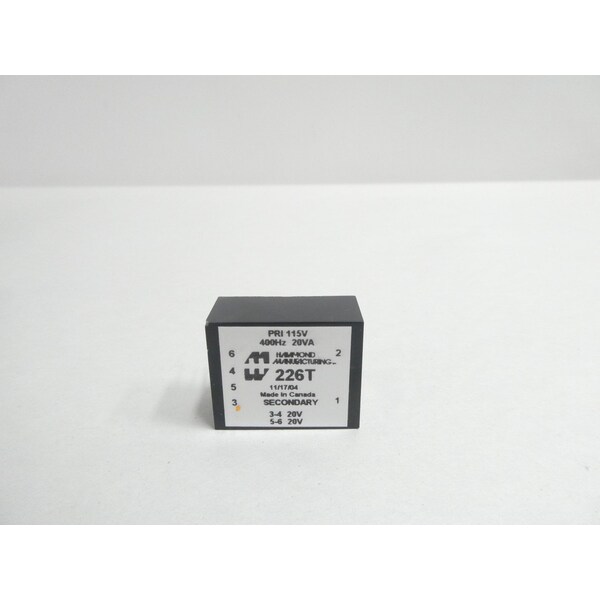 Hammond Voltage Transformer, 20VA, 20V, 115V AC 226T - main